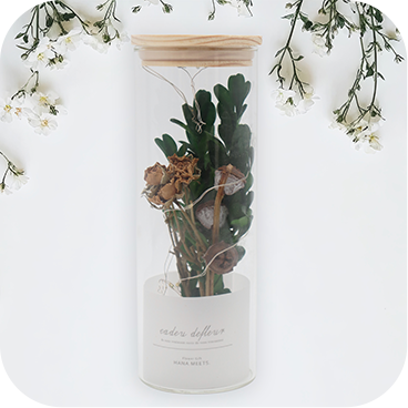 LEDドライフラワーボトル