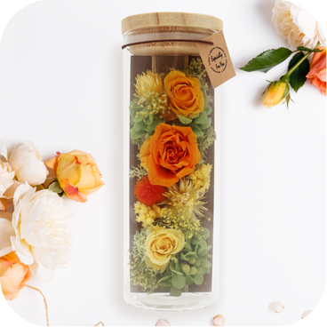 プリザーブドフラワーボトル
